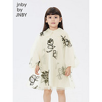 jnby by JNBY江南布衣童装23春连衣裙宽松A型女童1N2G12980 973米黑双色 100cm
