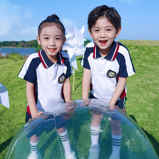 卡瓦拉（KAWALA）童装男女儿童校服春夏学生套装幼儿园小学初中班服外套裤子运动款 5401短袖枣红男童 100码