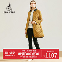 BEANPOLE 滨波 冬季新品女士经典菱格纹灯芯绒领棉服夹克