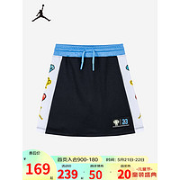 NIKE AIR JORDAN 耐克童装女童短裙夏季新款儿童透气23号A字版裙子 正黑色 90/50(2T)