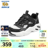 SKECHERS 斯凯奇 童鞋夏季新款 女大童319009L 男童/黑色/灰色/BKGY 27.5码
