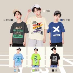 BoBDoG 巴布豆 男童短袖t恤纯棉2023新款宝宝夏季半袖上衣儿童夏装体恤夏