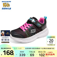 SKECHERS 斯凯奇 儿童男鞋运动鞋2023春季新款舒适轻便男童网布鞋403796L 女童/黑色/多彩色/BKMT 38码
