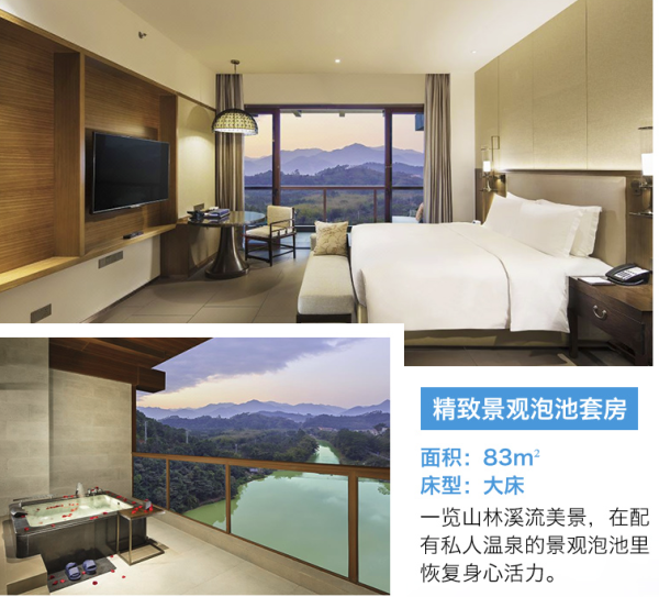 不限次泡富力养生谷温泉!龙门富力希尔顿度假酒店 1-2晚(不限次温泉体验+1600平泳池+可选早)