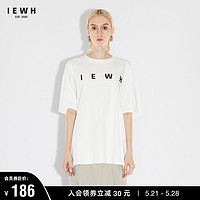 IEW.H IEWH官方IEW.H男女同款中性300G夏季上装短袖圆领T恤