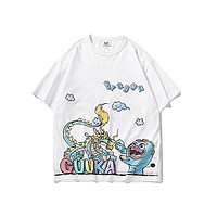GUUKA 古由卡 &狮来运转联名男女同款画龙点睛印花短袖T恤