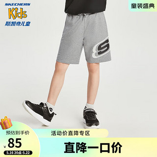 SKECHERS 斯凯奇 儿童运动短裤男童裤子夏季宽松休闲五分裤L223B107