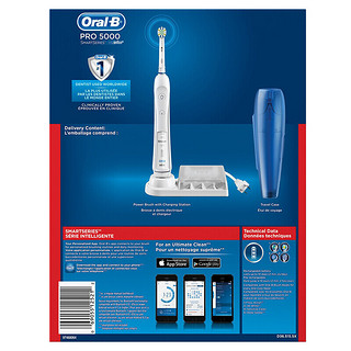 Braun/博朗 欧乐B Oral-B Pro5000 电动牙刷 蓝牙智能连接  五种清洁模式新款