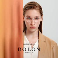 BOLON暴龙近视眼镜女冷茶色眼镜架2023新品金属框眼镜框潮BJ5115 H26129C1/2 蔡司1.60视特耐防蓝光镜片（建议度数0~500度）