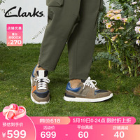 Clarks 其乐 男士简约复古潮流男运动跑鞋时尚休闲低帮鞋 深灰色 41.5