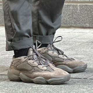 阿迪达斯 adidas男女鞋Yeezy 500 深棕色山野迷踪椰子老爹鞋跑步鞋GX3606