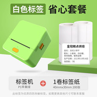 德佟服装P1标签打印机家用智能迷你手持便携式蓝牙打印机热敏打印机不干胶姓名贴名字便签食品价格彩色防水 P1苹果绿+1卷白色防水标签