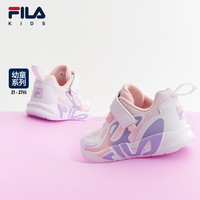 FILA 斐乐 童鞋儿童跑步鞋2023夏季新款婴幼童网面透气魔术贴运动鞋