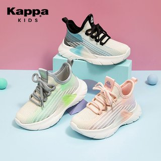 Kappa夏款网面飞织运动鞋男童2023夏季新款软底透气低帮休闲跑鞋