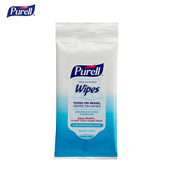 PURELL 普瑞来 净手消毒湿巾美国进口无醇湿巾杀菌消毒便携装