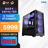 NINGMEI 宁美 13代i5游戏办公电脑主机（i5 13400F RTX4060Ti 16G+1TB）