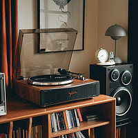 syitren 赛塔林 PARON二代黑胶唱片机复古留声机蓝牙音响LP唱机唱盘机客厅摆件 胡桃色