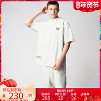 Aape旗舰店男装春夏字母印花猿颜图案短袖T恤0900XXI PPL/淡紫色 M