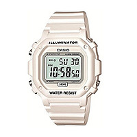 CASIO 卡西欧 手表电子表白色简约数字学生表运动手表