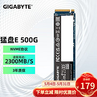 GIGABYTE 技嘉 SSD固态硬盘 M.2接口 NVMe协议 高速台式机电脑笔记本固态硬盘 大容量固态盘 [性价款] 猛盘E 500G