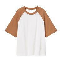 UNIQLO 优衣库 百变T恤系列 男女款圆领五分袖T恤 449040 橙褐色 XXL