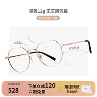 海伦凯勒(HELEN KELLER) 近视眼镜女金属圆框休闲简约眼镜框男配有度数镜片眼镜H23088 1.61非球面配镜套餐