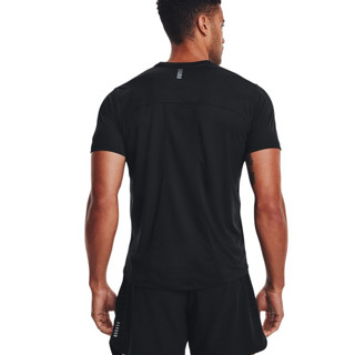 安德玛官方UA春夏COOLSWITCH男子跑步运动柔软短袖T恤1371129 黑色001 3XL