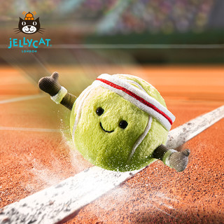 jELLYCAT 邦尼兔 AS6T 趣味运动网球毛绒玩具 绿色