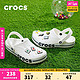 crocs 卡骆驰 洞洞鞋贝雅卡骆班轻便耐磨一脚蹬休闲鞋205089 Y 白/深蓝