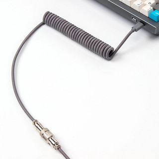 Keychron键盘航插线螺旋Typec数据弹簧线客制化线充电线USB转接头