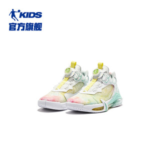 QIAODAN 乔丹 中国乔丹童鞋儿童篮球鞋气垫2023夏季新款中大童旋纽扣男童运动鞋