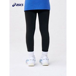 asics亚瑟士夏季新品儿童运动女童针织九分打底裤legging 001黑色 140cm