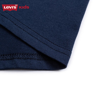 Levi's李维斯童装男童纯棉短袖T恤2023夏季儿童舒适柔软短t半袖潮 深靛蓝 110/56(5)