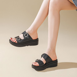 reddragonfly红蜻蜓2023女鞋时尚双扣时装拖鞋妈妈鞋凉拖鞋女