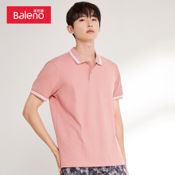 Baleno 班尼路 夏季新款polo衫男潮牌ins短袖抗菌保罗衫弹力翻领商务t恤衫