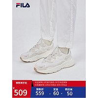 FILA 斐乐男鞋老爹鞋火星鞋复古跑鞋秋季时尚休闲运动鞋 棉花糖/豆腐黄-F12M121122AGS 43