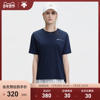 DESCENTE迪桑特 AAR系列女士运动短袖T恤 D1232VTS61 S 白色-WT