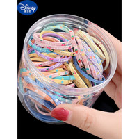 迪士尼（Disney）儿童发圈头绳弹性好女童发绳小女孩小皮筋扎马尾不伤发公主头发饰 大号彩印混色混款罐装100根
