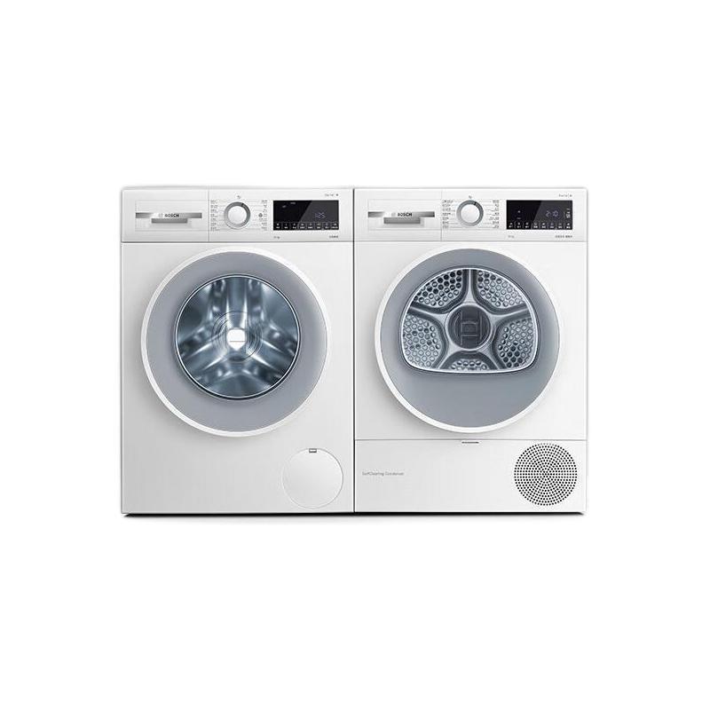云朵白系列 WGA152000W+WQA254D00W 热泵洗烘套装 白色