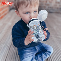 努比(Nuby)儿童运动杯户外便携夏季喝水喝奶杯子幼儿园水杯耐摔Tritan材质 白色迷你300ML