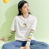 太平鸟女装印花短袖T恤2023夏季新款休闲时尚短款半袖潮流上衣 桑普兔系列短袖T恤 S