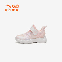 安踏（ANTA）儿童运动鞋2023夏季新款女婴童鞋潮流百搭透气异形休闲鞋商场同款 粉/白/紫-1 24/14.5cm