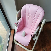 babycare餐椅坐垫座套安全带BC8500婴儿童椅绑带防水皮套垫子配件 粉色pu皮坐垫