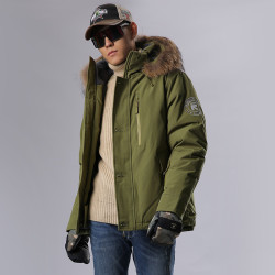 RUNNING RIVER 奔流 户外男式登山防风保暖短款加厚派克棉服D7146N