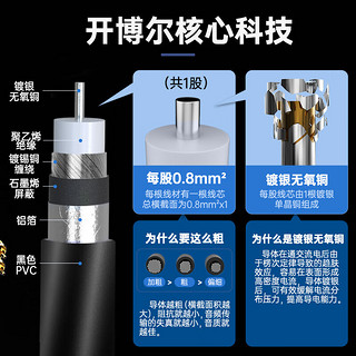 开博尔 镀银3.5mm公对公连接线发烧级耳机线公对母延长线hifi音响线嗽叭电脑手机aux车载线音箱线无损音频线