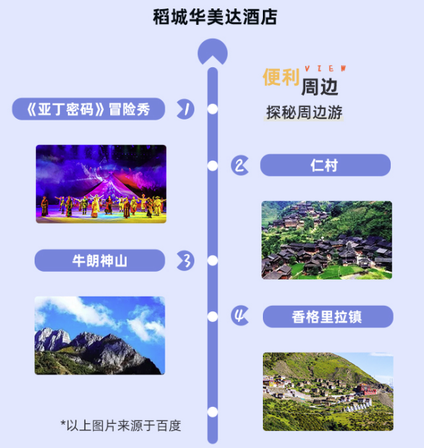 周末端午需加价!稻城亚丁华美达/华美达安可 2晚套餐(含双人早+每日茶饮+可选正餐)