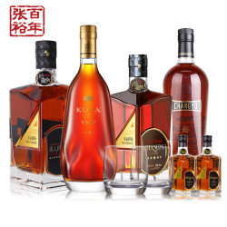 张裕 可雅桶藏6年金奖男人四十白兰地洋酒套装4瓶直营正品