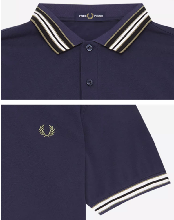 FRED PERRY 佛莱德·派瑞 撞色条纹领Polo衫 M3158