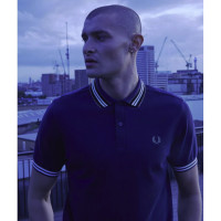 FRED PERRY 撞色条纹领Polo衫 M3158