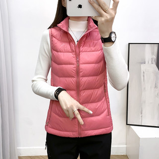 TECTOP/探拓冬季羽绒服女白鸭绒马甲背心保暖轻盈无袖外套坎肩 L D208106YD豆绿